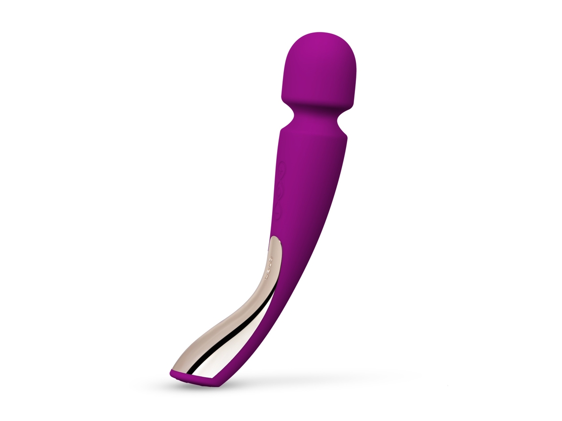 Estimulador LELO Smart Wand 2 Masajeador Corporal Mediano 'Varita' Rosa Profundo (Masajeador para El Alivio de La Tensión Muscular y El Placer - Impermeable - Sin Cable)
