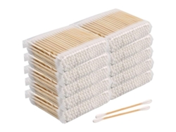 Bastoncillos De Algodón Orgánico Biodegradables Con Palitos De Madera, Paquete De 10 (1000 Unidades)