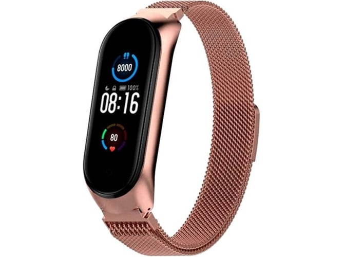 Brazelete COOL Metal Xiaomi Mi Band 5 (Rosa Dorado)