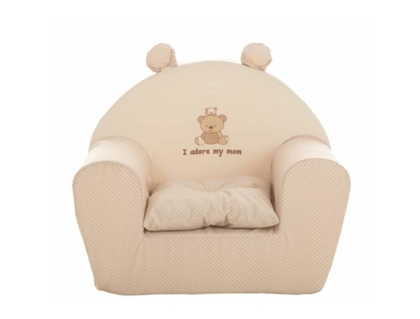 Sillón Infantil I adore my mom 44x34x53 cm Beige