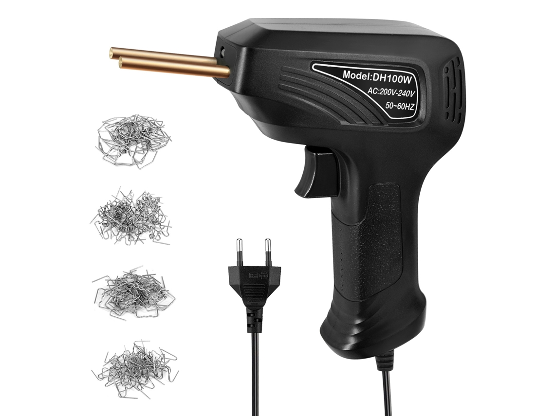 Máquina Portátil De Soldadura De Plástico Con Grapas Y Luz Led Para Reparar Grietas En Paneles.