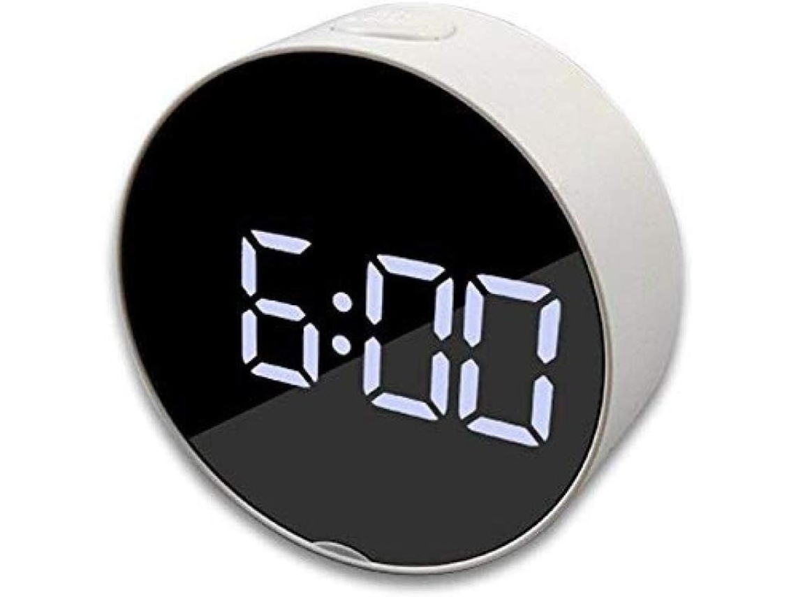 2026-reloj Despertador Espejo Led Digital Con Snooze Luz Despertador Mesa Gran Tiempo Electrónico