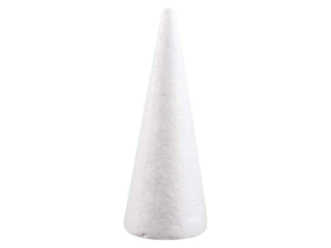 Conos de espuma para manualidades esenciales, superficie lisa de poliestireno, ligeros, para manualidades. Conviértalos en arreglos florales personalizados.