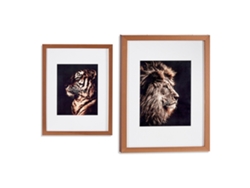 Cuadro GIFT DECOR Tiger Lion Bronze (33 x 3 x 43 cm)