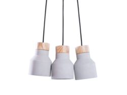 Lámpara de techo BELIANI Baht de Cemento Gris 12x12x19