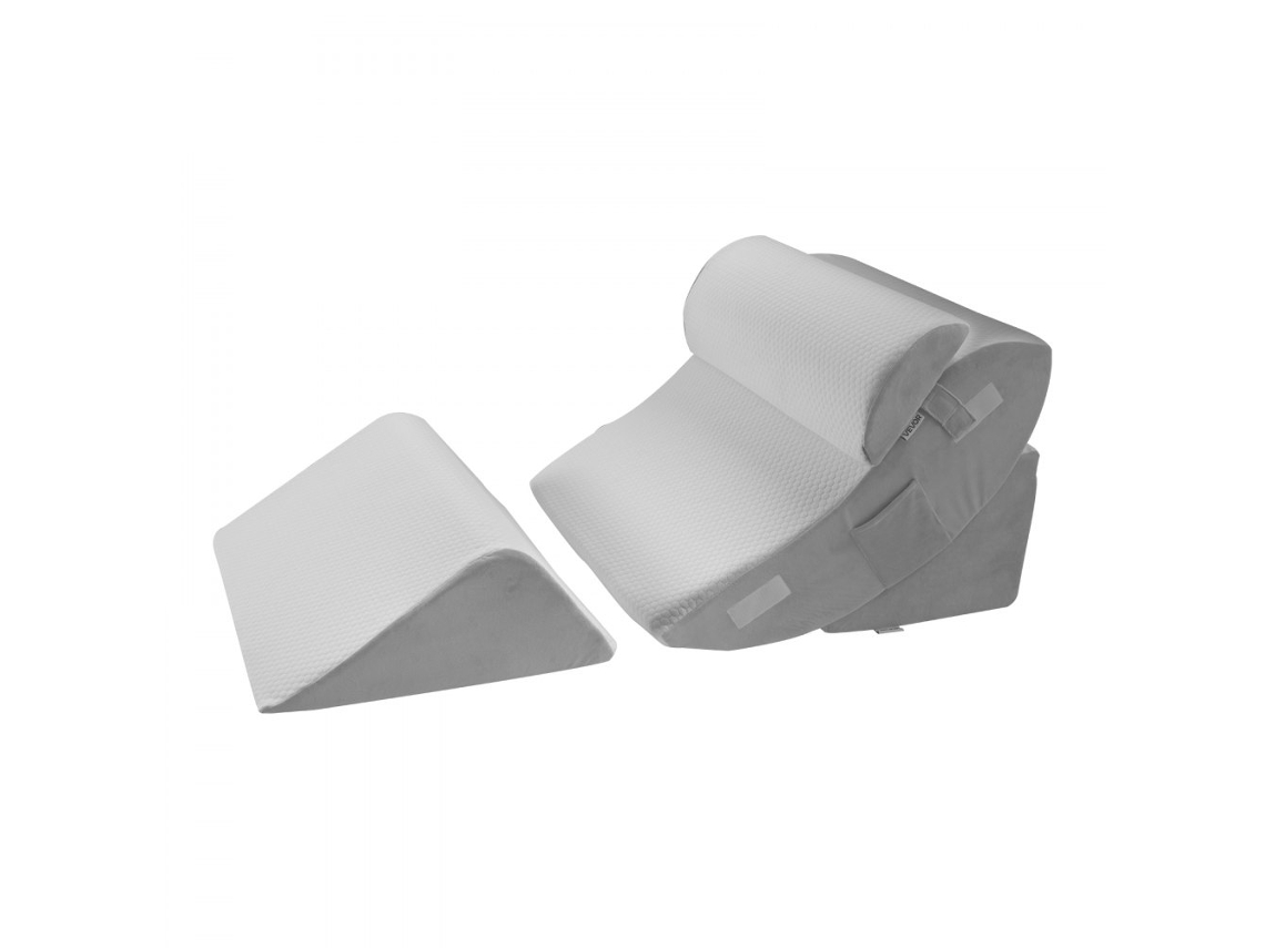 Kit De 4 Almohadas Ortopédicas En Cuña, Espuma Viscoelástica Con Gel, Soporte Ergonómico Para Dormir Tekmaquinas