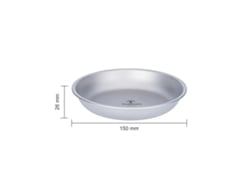 Prato De Camping De Titânio Tomshoo Ultraleve Portátil Para Camping Hiking Bbq Picnic Com Saco De Armazenamento