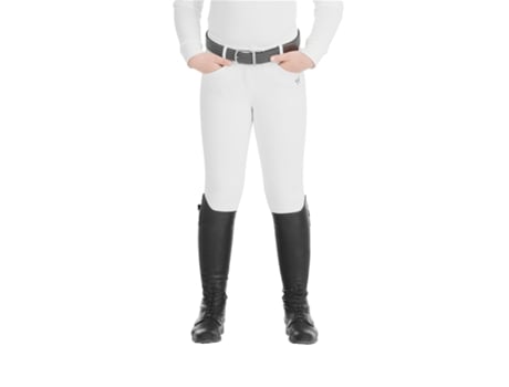 Pantalones de Niña para Equitación HORSE PILOT Design Blanco (10 Años)