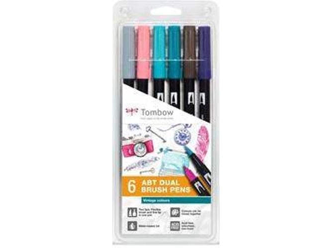 Marcador TOMBOW ABT Dual Brush Pen Vintage Colour (6 unid.)