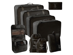 Organizador Cubos Empacar Maletas NEVEANCE Negro (33x25x4cm)