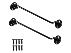 Paquete De 2 Pestillos De Gancho Y Argolla De Acero Inoxidable De 10 Pulgadas Para Cobertizos Y Puertas Exteriores, Con Tornillos De Fijación.