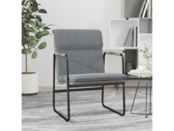 Tumbona Sillón de relax Muebles para patio tela gris claro 55x64x80 cm