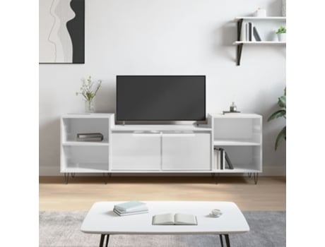 Mueble De Tv VIDAXL Blanco Madera contrachapada (160x35x55 cm )