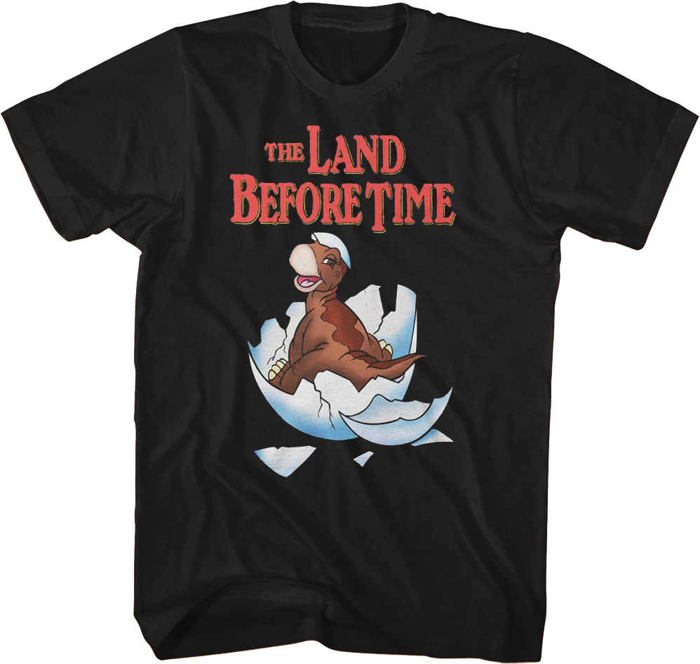 Camiseta Unisexo DEEPSTONE Hatching Egg Land Before Time Negro (XXXL)