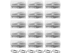 Clips Ovalados Negros De 28 Mm, 50 Unidades Por Caja, Paquete De 15 Cajas – Accesorios De Papelería