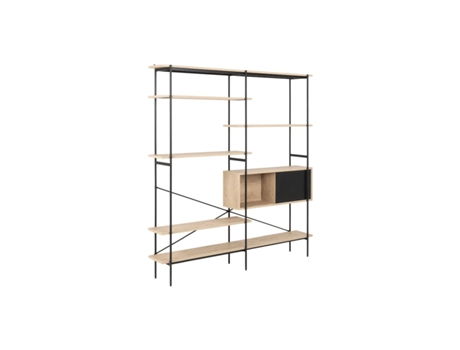 Librería de metal y madera de estilo industrial SKY CONCEPT U