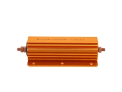 Resistor De Potencia 200w 10r De Aluminio, Caja Oro, Componente Eléctrico Industrial