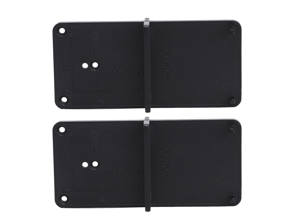 Plantilla De Perforación Para Bisagras 2 Piezas Localizador De Orificios Herramienta De Carpintería Negra 85x40mm
