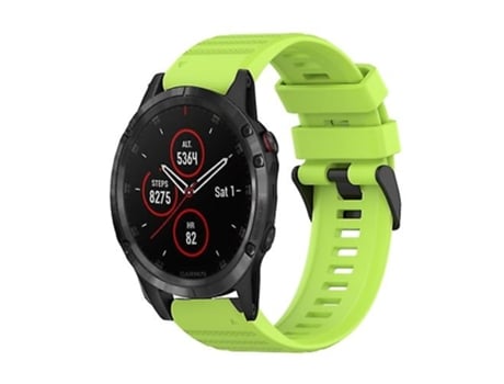 Correa De Reloj Inteligente Para Garmin Fenix 5 Plus 22 Mm Correa De Reloj De Silicona Verde Lima VENISYMLIS