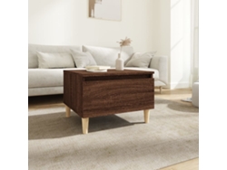 Mesa Auxiliar Madera Contrachapada Roble Marrón 50x46x35 Cm