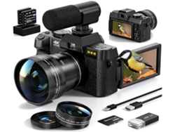 Cámara Digital 4k De 48 Mp, Pantalla Abatible De 3 Pulgadas, Cámara Para Vlogging.