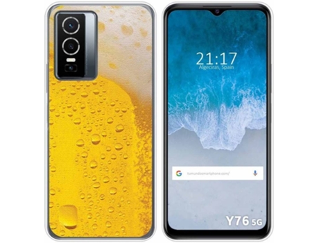 Carcasa para Vivo Y76 5G TUMUNDOSMARTPHONE Dibujos Cerveza Multicolor