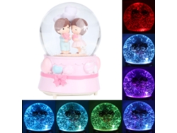 Caja de música con luz de bola de cristal | Sin marca
