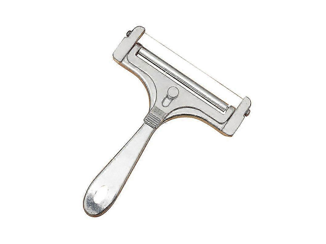 Rallador de queso con grosor ajustable, cortador de queso blando y semiduro, 1 pieza, plateado Everley891