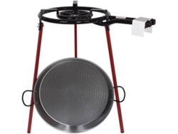 Kit paellera + quemador + patas | Incluye pellera de acero pulido | Pack completo | 46 cm
