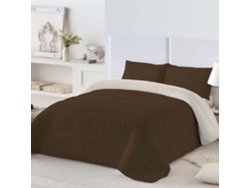 Edredon Nordico Reversible Bicolor Marron 18/vainilla Cama 90/105