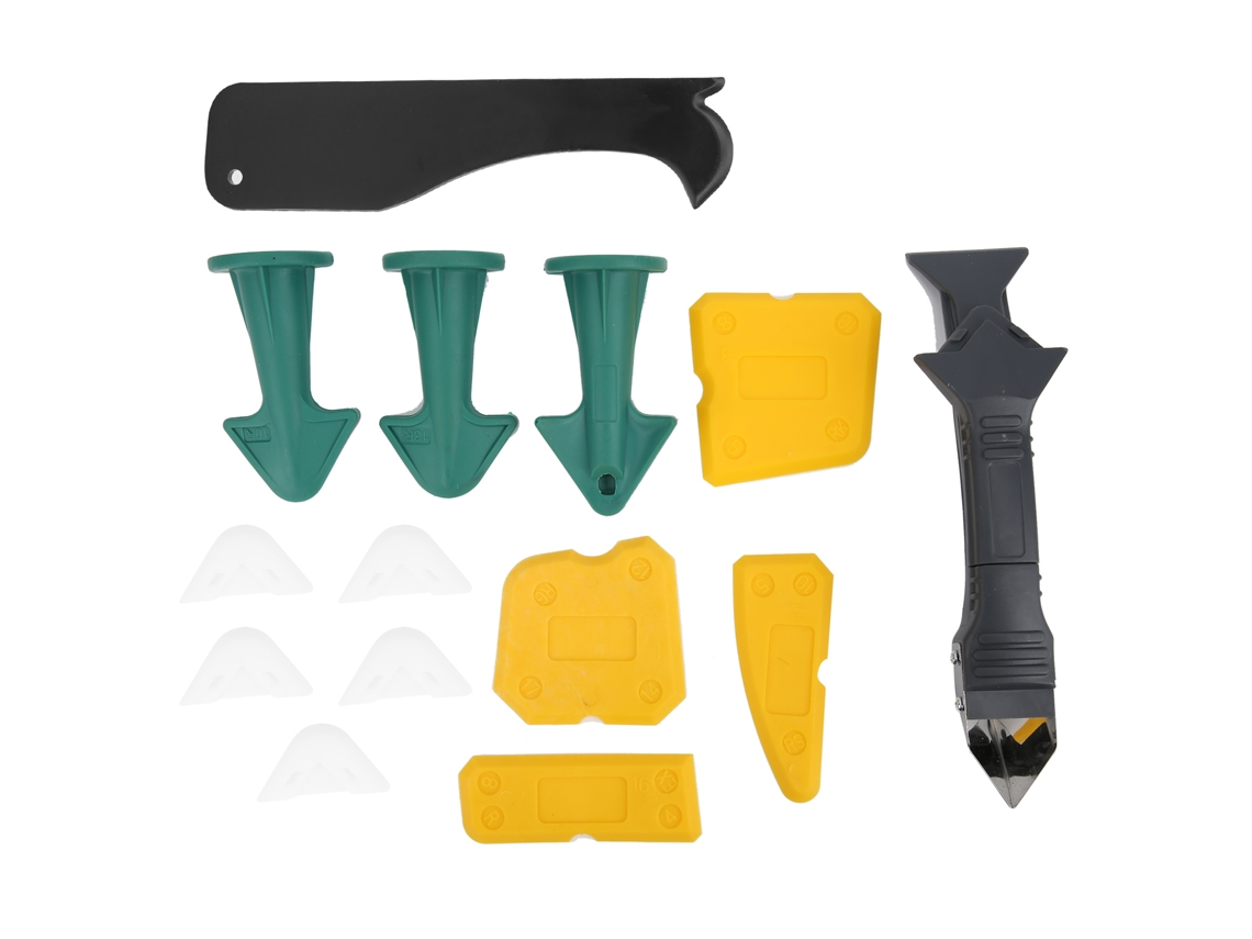 Kit De Herramientas De Sellado De 13 Piezas: Raspadores, Aplicadores Y Boquillas Para Silicona Y Reparaciones.