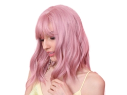 Peluca sintética ondulada corta y encantadora, estilo bob rizado con flequillo para fiestas, cosplay, disfraces, uso diario, fibra resistente al calor, cómoda de llevar.