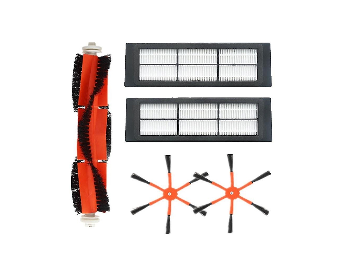 5 filtros HEPA para cepillos laterales y rodillos, compatibles con Roborock S50 y S51.