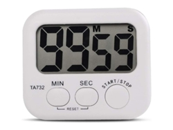 2026-temporizador Digital Cocina Lcd Mini Blanco Con Función Cuenta Ascendente/descendente Y Alarma Fuerte