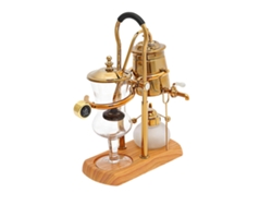 Cafetera de sifón de 400 ml, elegante diseño dorado, filtro integrado, OEM dorado