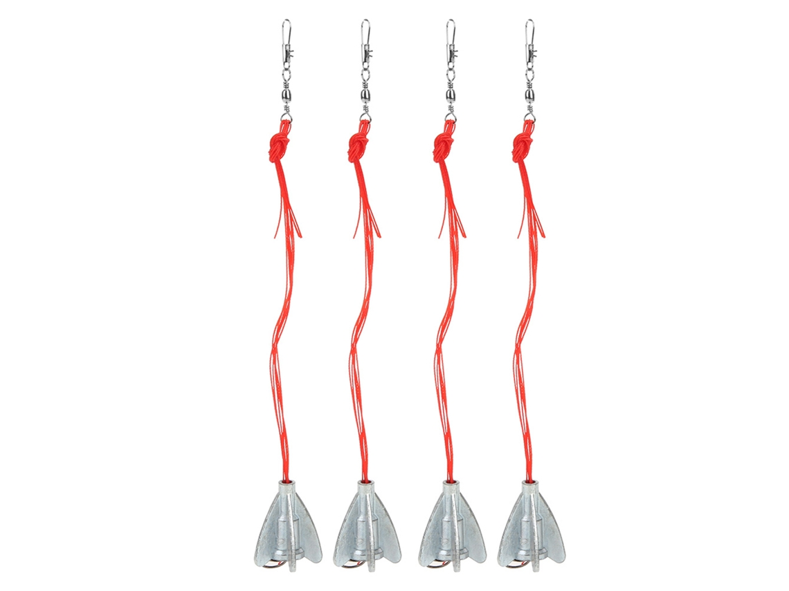 4 Anzuelos De Pesca Para Carpas, De Acero Inoxidable, Con Peso Y Cebo.