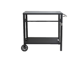 Mesa de comedor con carrito, diseño de doble estante, plegable y móvil, 85 x 55 cm, hierro OEM