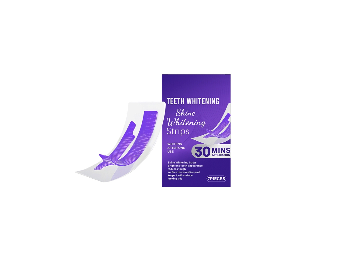 Tiras blanqueadoras de dientes moradas de Amz
