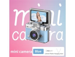 (azul - Sin Tarjeta Tf) Mini Cámara Digital De Mano Con Pantalla Para Selfies Giratoria De 180°, Flash Y Múltiples Filtros