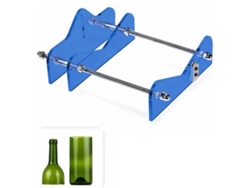 MEOIRUERY Herramienta de Corte para Botellas de Vidrio Profesional, Cortador para Botellas de Vino y Cerveza, en Acrílico y Metal (Azul)