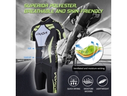 Conjunto De Maillot Y Culotte De Ciclismo De Manga Corta Para Hombre Con Espuma Transpirable, De Secado Rápido Y Absorbente.