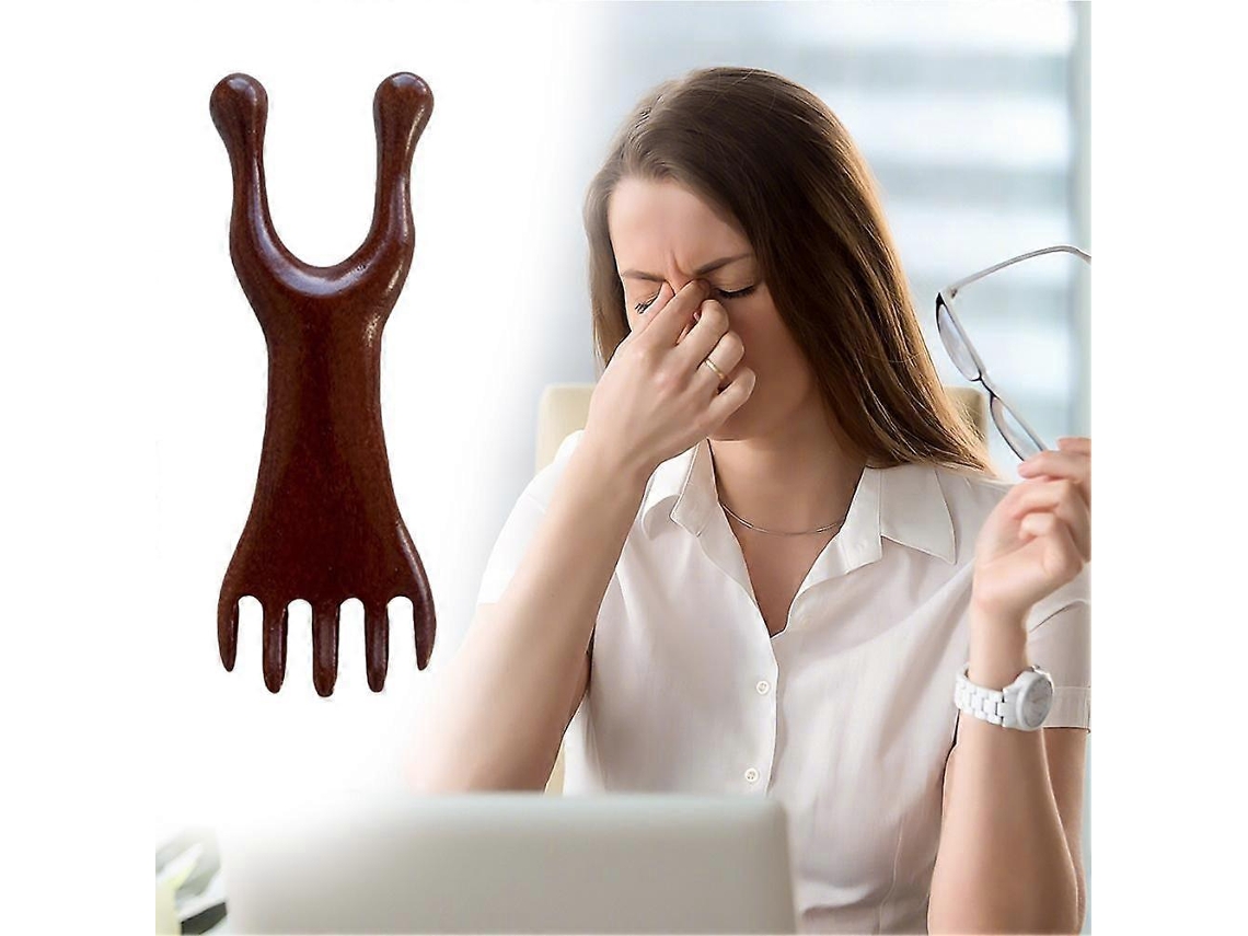 Peine de masaje de madera de dientes anchos para el cuidado del cabello y el cuero cabelludo, peine de sándalo, regalo de la tienda Jinyubo