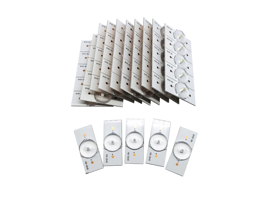 50pcs Bombillas Smd Led 3v Con Lente Filtro Para Reparación Tv Led 32-65 Pulgadas Piezas Accesorios