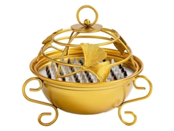 Soporte Para Espirales Repelentes De Mosquitos De Hierro Con Forma De Hoja De Ginkgo Para Uso En Interiores Durante El Verano.