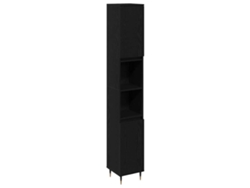 Maison Exclusive - Gabinete De Baño Con Estante Roble Negro 30 X 30 X 190 Cm