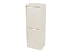 Armário De Separação De Resíduos Sollentuna Metal 2x14 L Branco Escuro [EN.CASA]