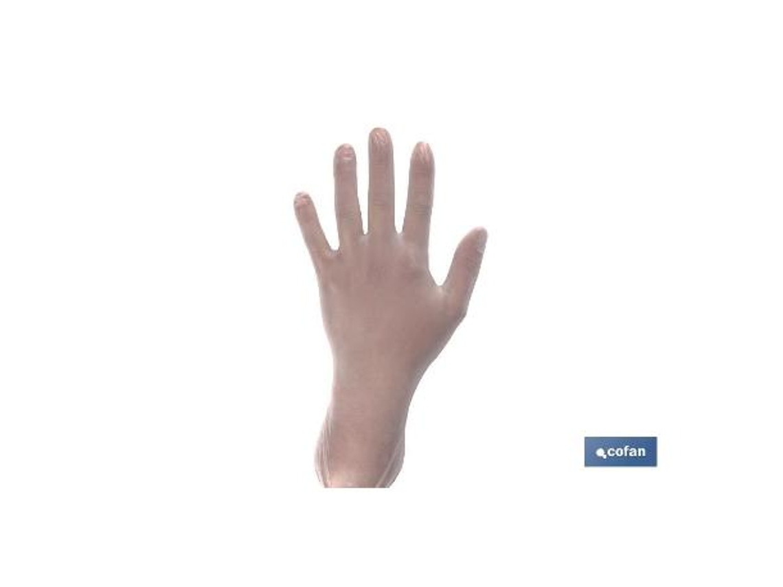 Caja 100 unds. guantes vinilo t - l