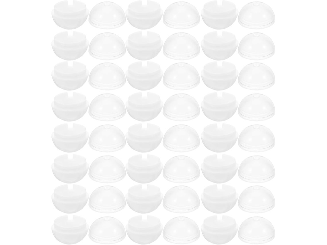 Cápsulas Vacías Para Dispensadores Automáticos, 20 Unidades Blancas Transparentes.