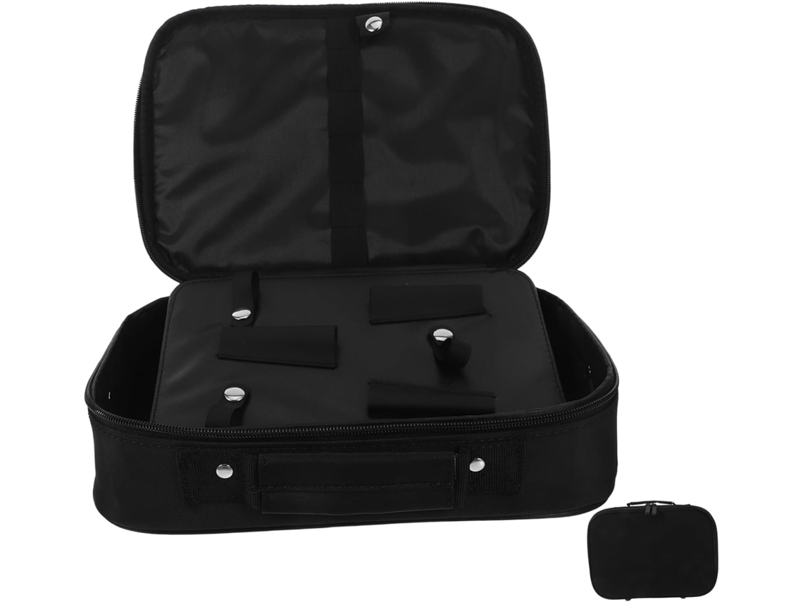 Mallette De Coiffeur Portátil Paquet À Ciseaux Capacité Grosse, À Outils De Coiffure Noir