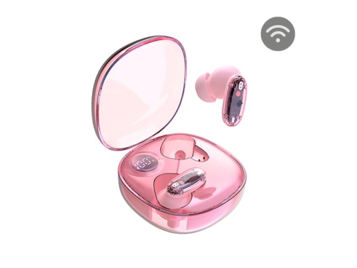 Auriculares Bluetooth Mars Gaming Mhib2 con estuche de carga, 7 h de autonomía, color rosa